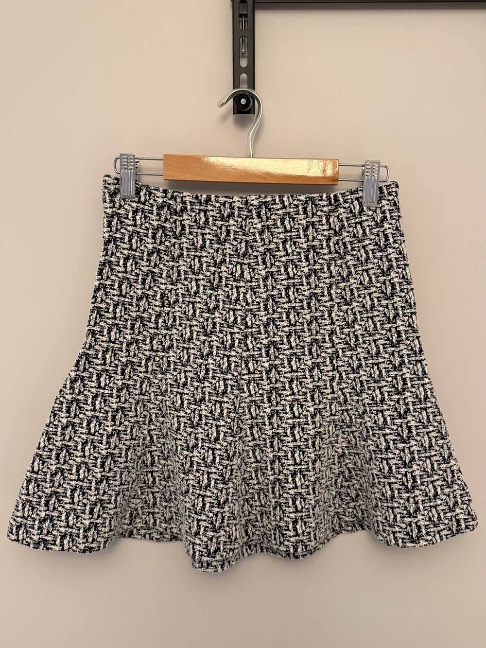 Banana Republic Black and White Tweed A-Line Skirt